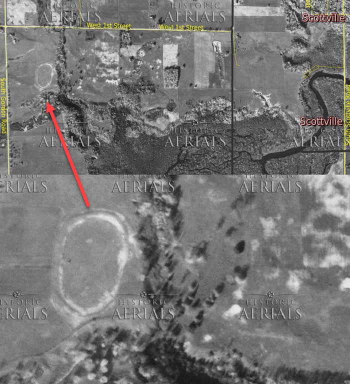 Scottville - Maybe The Old Track Out In The Pasture (newer photo)